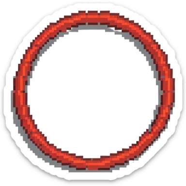 pixel art no symbol with red circle slash sticker