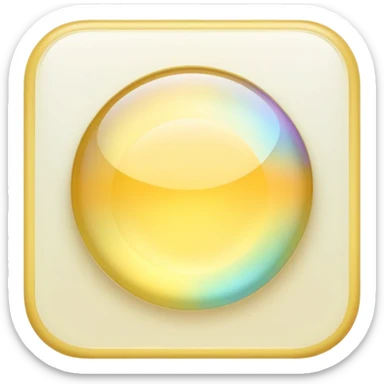 Iridescent pastel yellow formal elegant sophisticated cultured neat pretty beautiful nifty app icon sticker