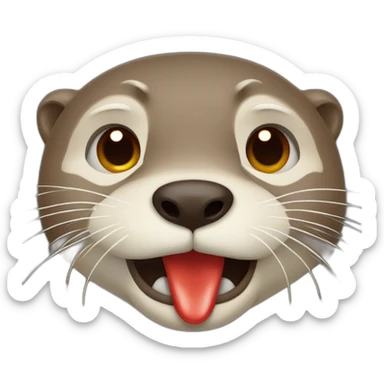 otter crying red tears sticker