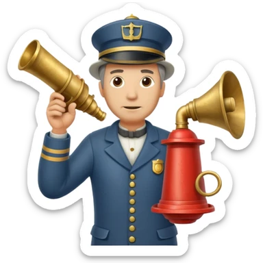 lighthouse Keeper at fog horn sticker