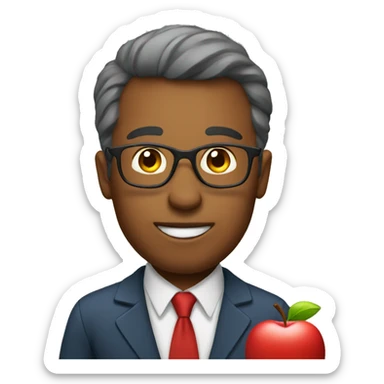 Teacher with an Apple  sticker