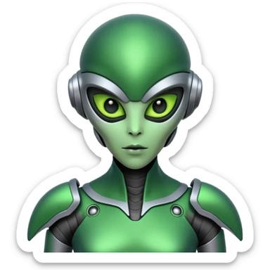aliens look alike humans but very tech sticker