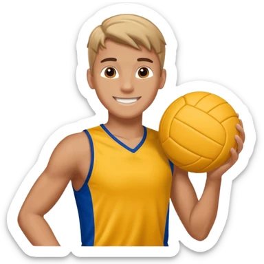 volleyball player boy sticker