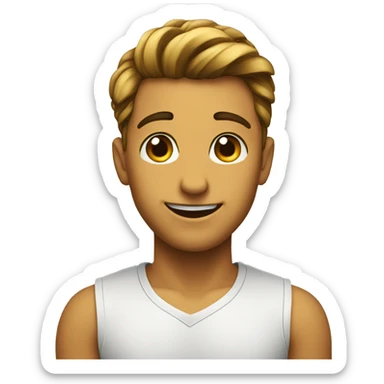 Flirting emoji sticker