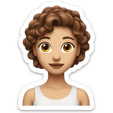 cœur brisé rose brunette sticker