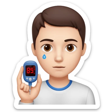 diabetes meter hand test finger blood sticker