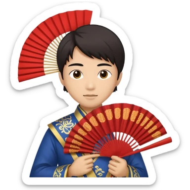 asia handholded fen sticker