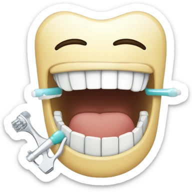 dentista quitando dientes sticker