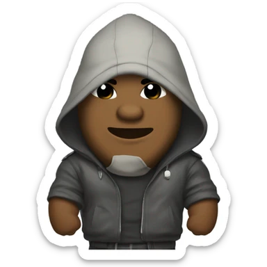 A Roadman sharks,front facing with badass clothes sticker