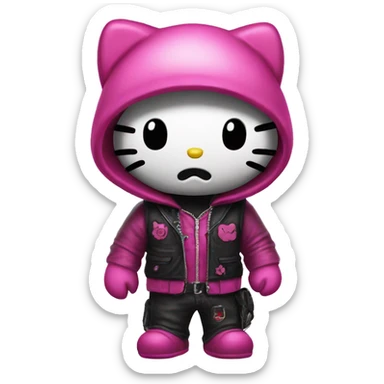 Hello kitty anarchy sticker
