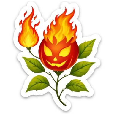 Poison ivy fireball  sticker
