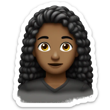 Cœur paillette noir sticker