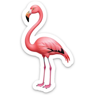 Black flamingo sticker