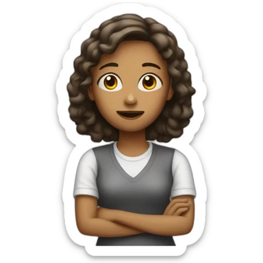 Girl agreeing with statement sticker