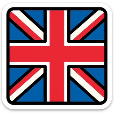 Union Jack (Great Britain flag) with accurate colors and proportions sticker