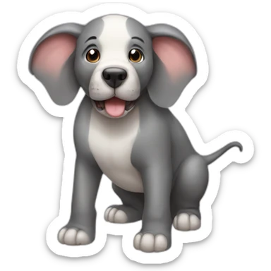 dog elephant sticker
