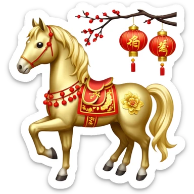 Chinese new year horse sticker