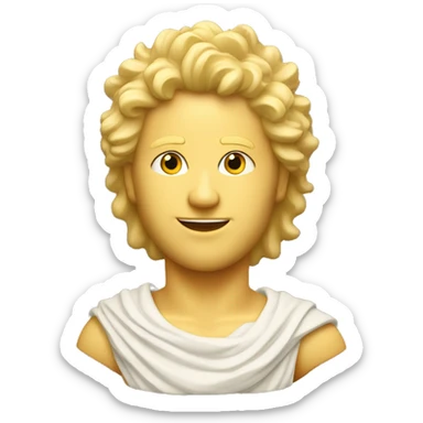 Apollo god of music and poetry and sun. Blonde hair sticker