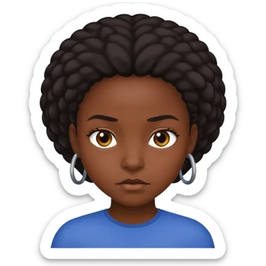 Black girl emoji with a attitude  sticker