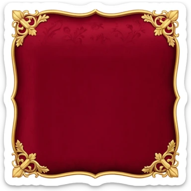 Old money vibe in dark red color sticker