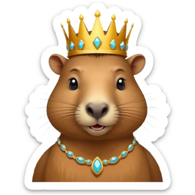 A mystical queen Capybara sticker