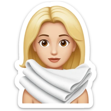 Crie uma mulher linda com toalha na cabeça  sticker