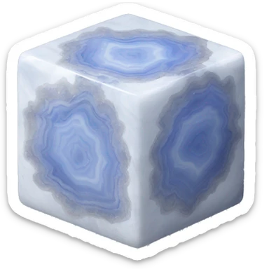 Blue lace agate cube sticker