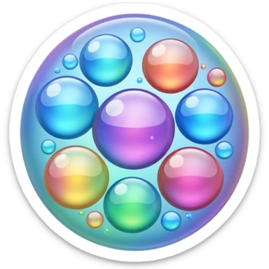 bubbles flowing sticker