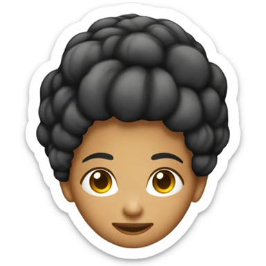 Mulher morena iluminada cabelo cacheado Secretária executiva sticker