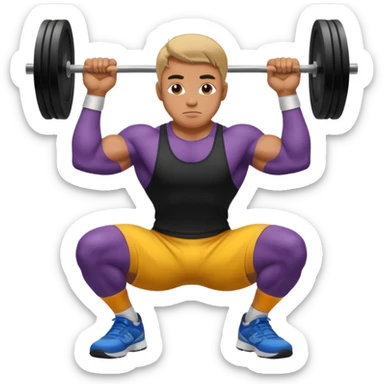 Guy squating sticker