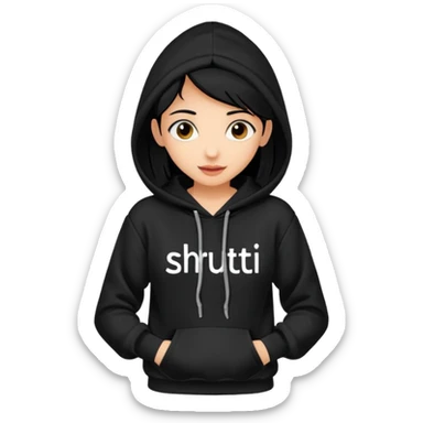 Hoodie with shruti written on it sticker