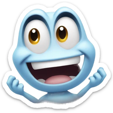 oggy saying hey with hands sticker