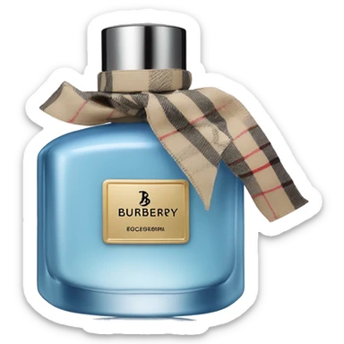 light blue Burberry cologne  sticker