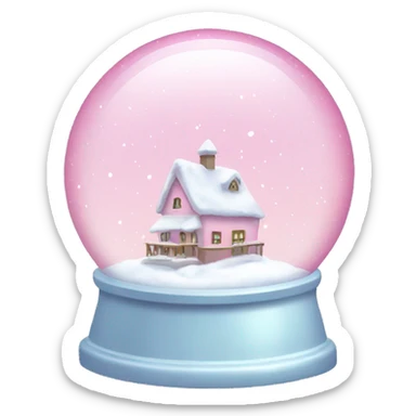 Pastel pink snow globe sticker