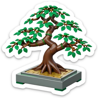 Old vine standing Lego bonsai titanium rack  sticker