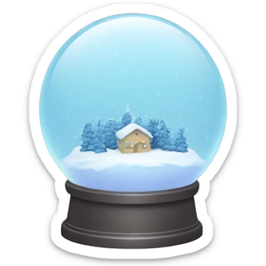 Pastel Blue Snow globe sticker