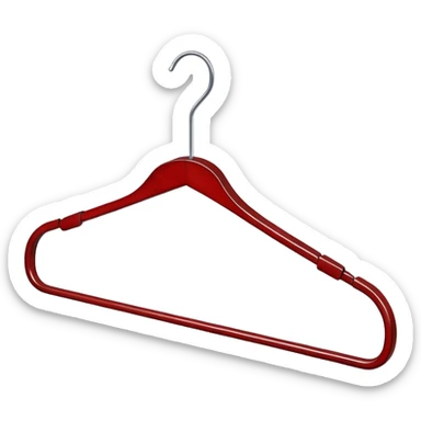 Clothes hanger with blood on it sticker