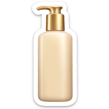 Beige luxurious lotion bottle sticker