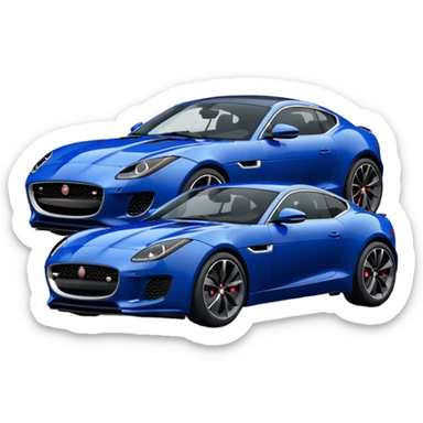 Jaguar F-Type 2022 Dark Navy Blue Coupe Black Trim sticker