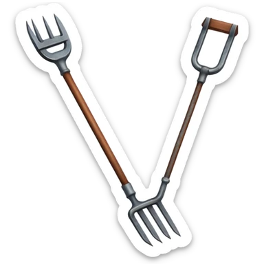 A pitchfork sticker