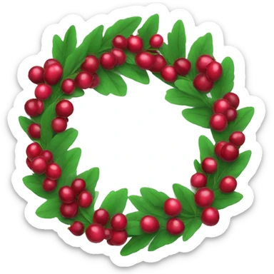 Cranberry Wreath sticker