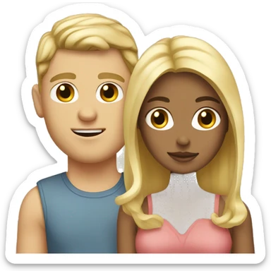 White boyfriend and blonde Mexican girlfriend  sticker