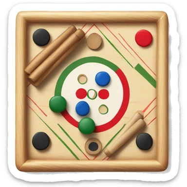 playing carrom sticker