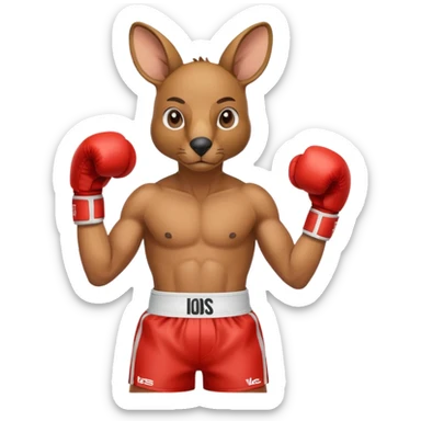 Kangaroo boxer sticker