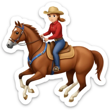 Barrel racing horse sticker