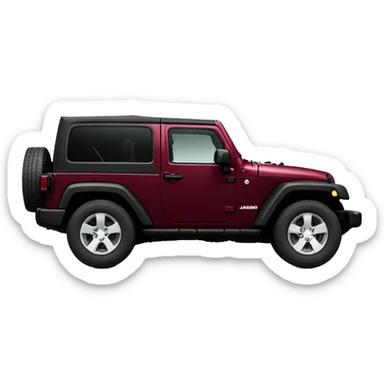 Burgundy 4 door jeep wrangler sticker