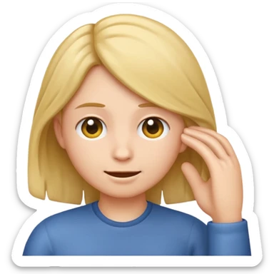 can you make a emoji of tucking hair behind an ear  sticker