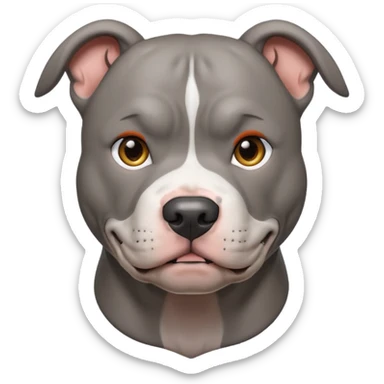 all gray pitbull sticker