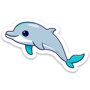 A dolphin wearing sunglasses  sticker