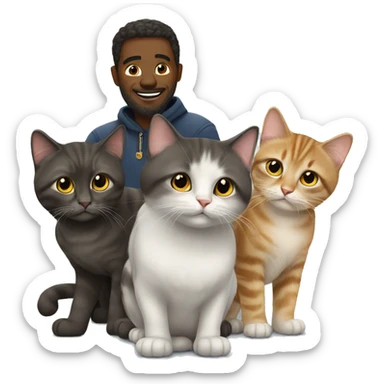 Gazo avec des chats  sticker